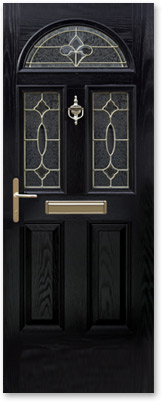 A black composite door